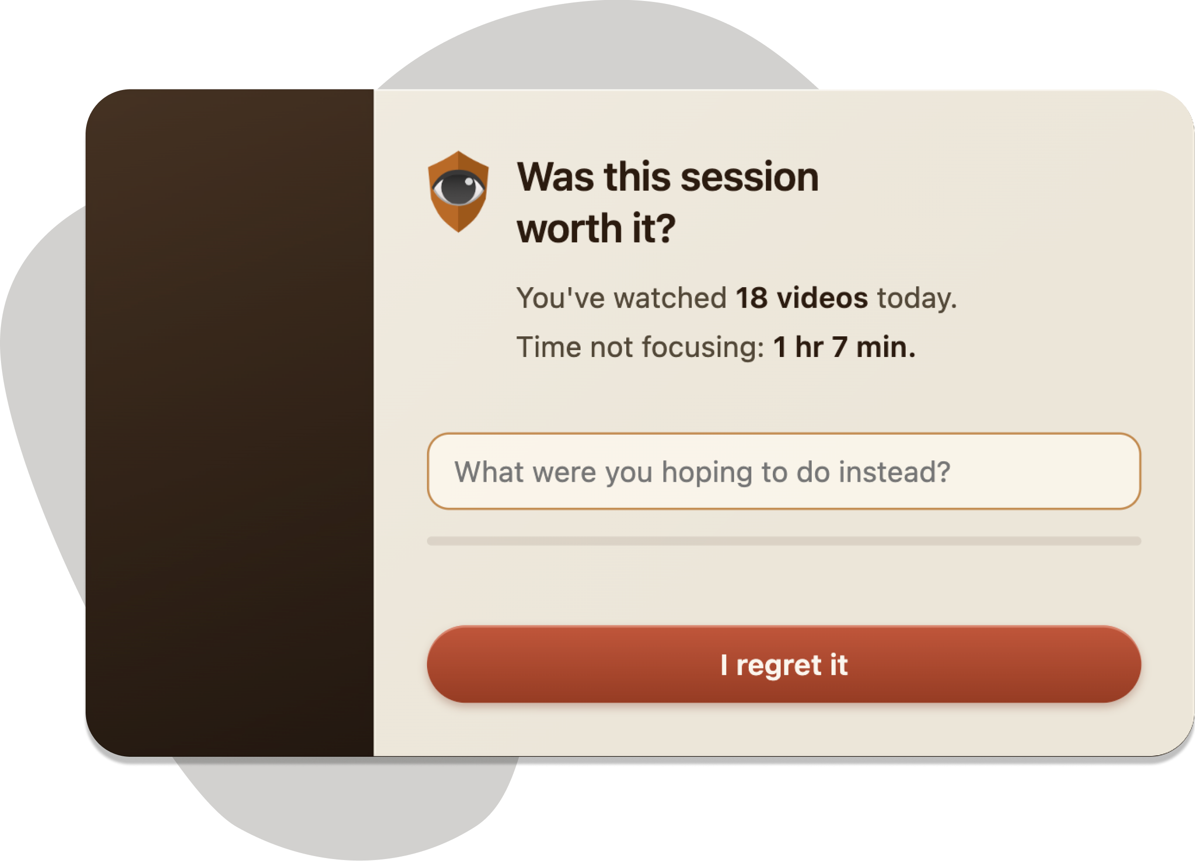 OnCrest check-in dialog asking whether the session was worth it
